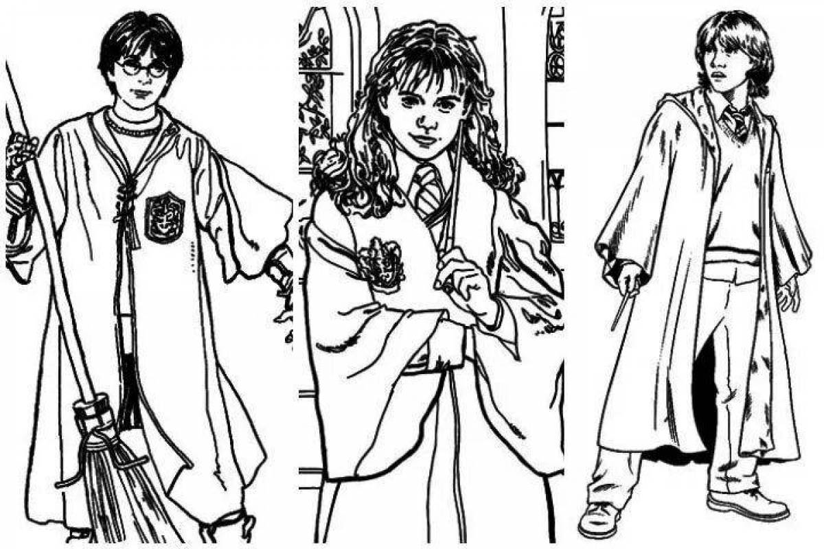 Harry Potter's intriguing coloring book