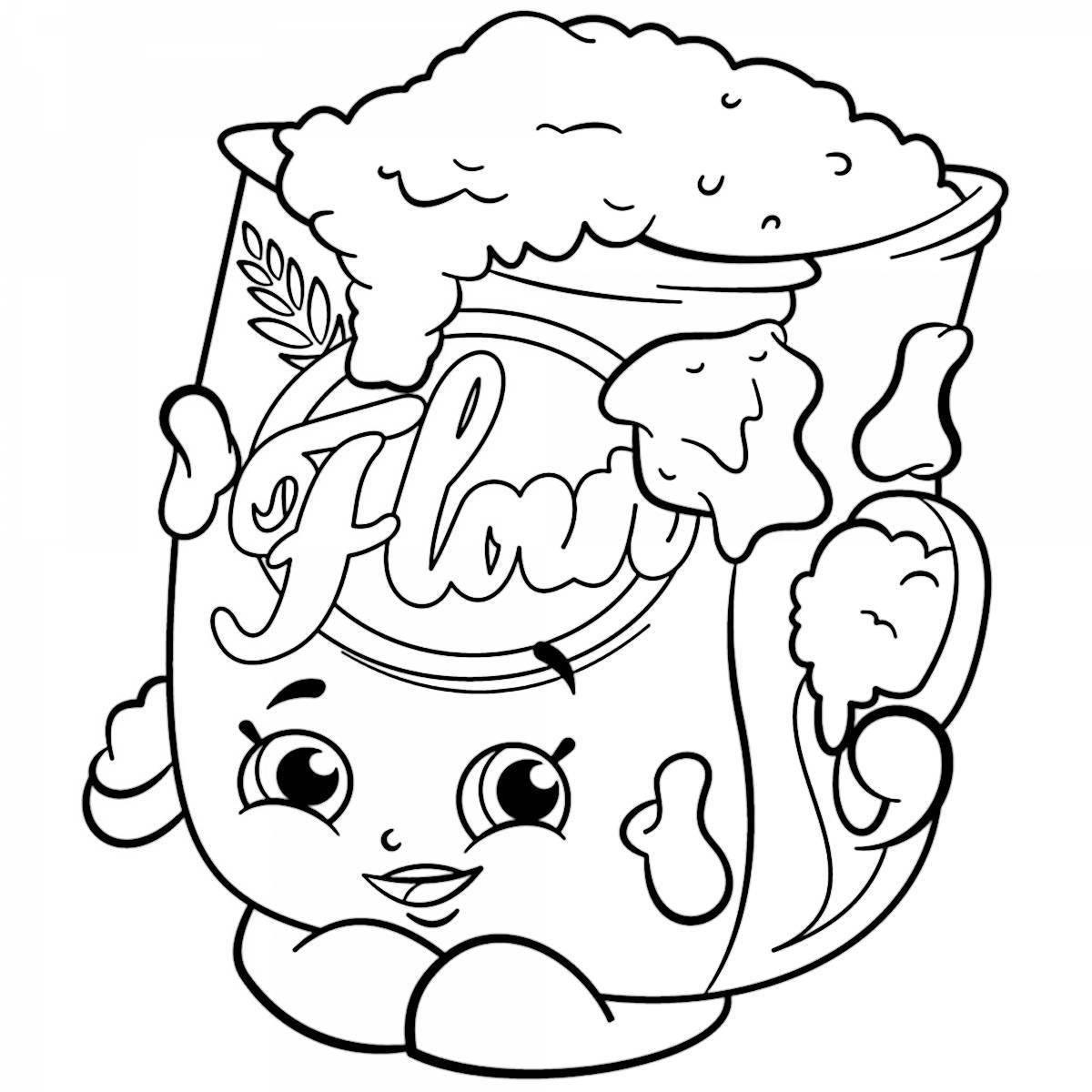 Adorable shopkins coloring book for girls