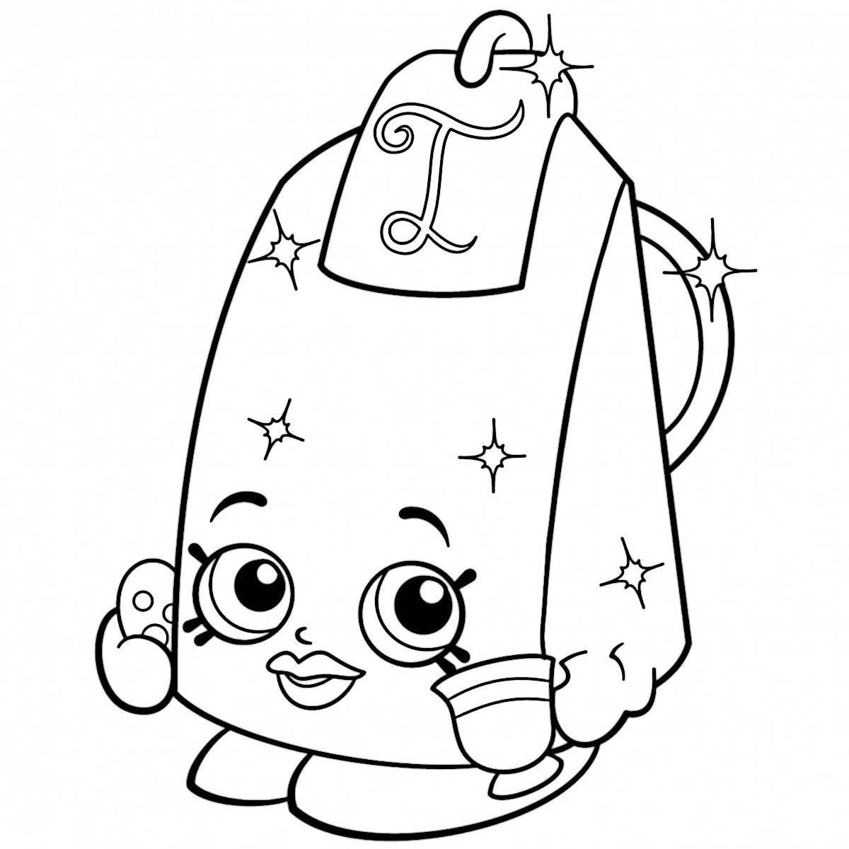 Shopkins fancy coloring pages for girls
