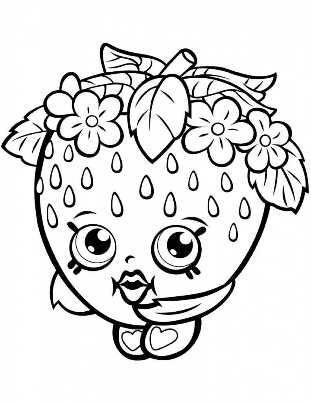 Joyful Shopkins coloring pages for girls