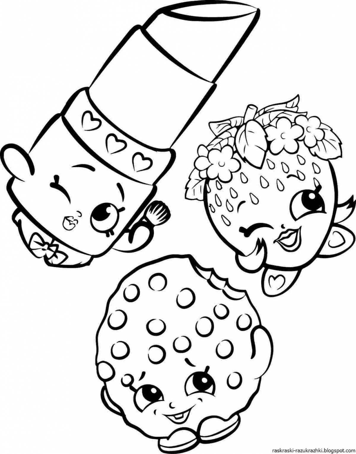Color-loving shopkins coloring pages for girls