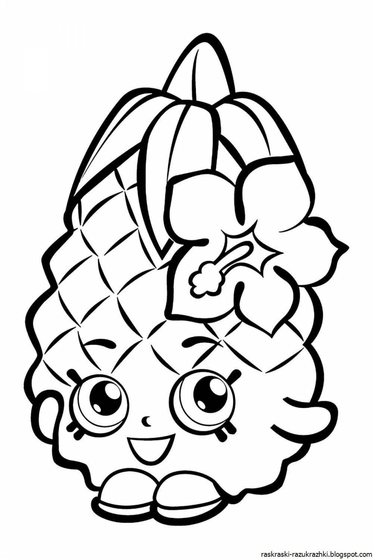 Shopkins crazy colors coloring pages for girls