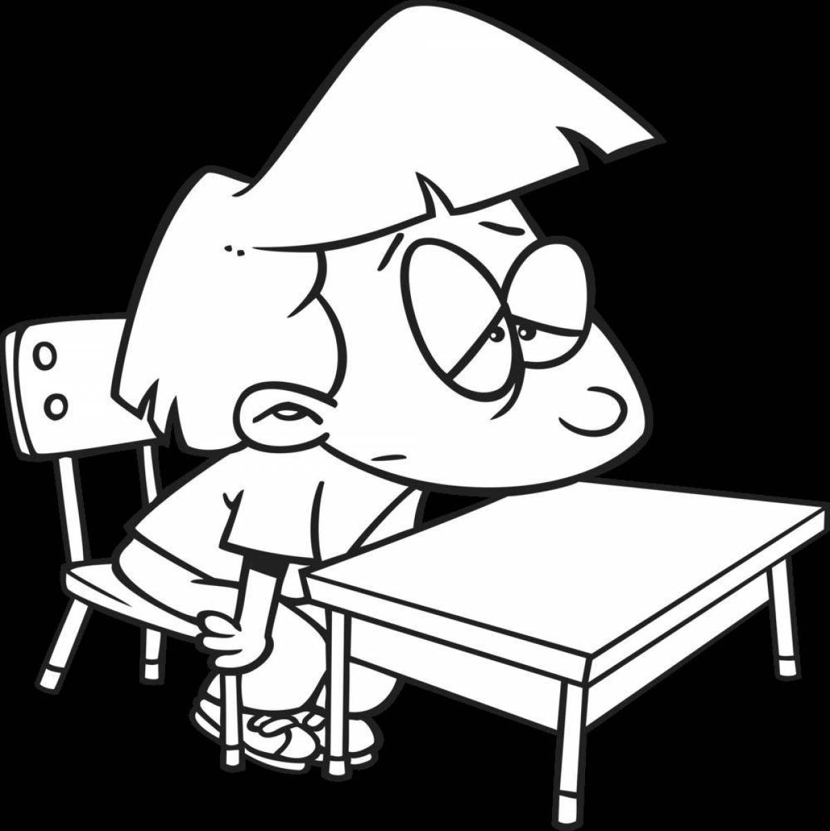 Bright coloring for the very tired