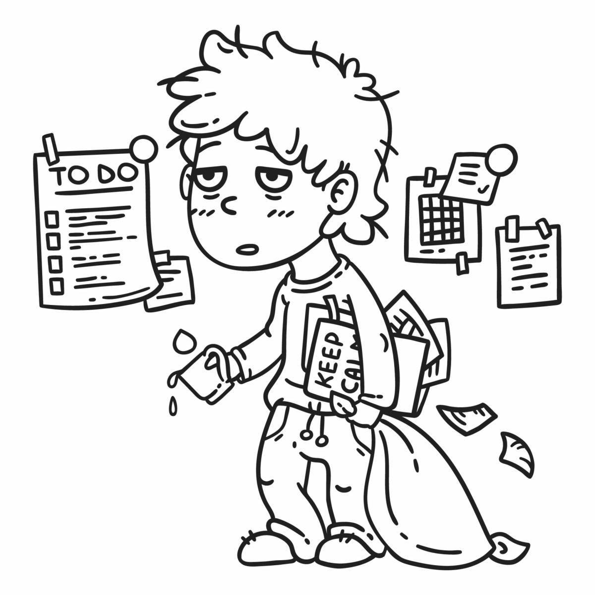 Dreamy coloring for the very tired