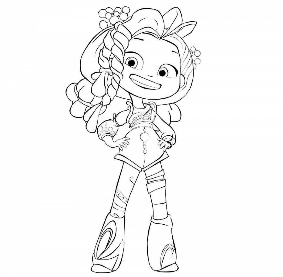 Charming coloring page turn on the fairy patrol