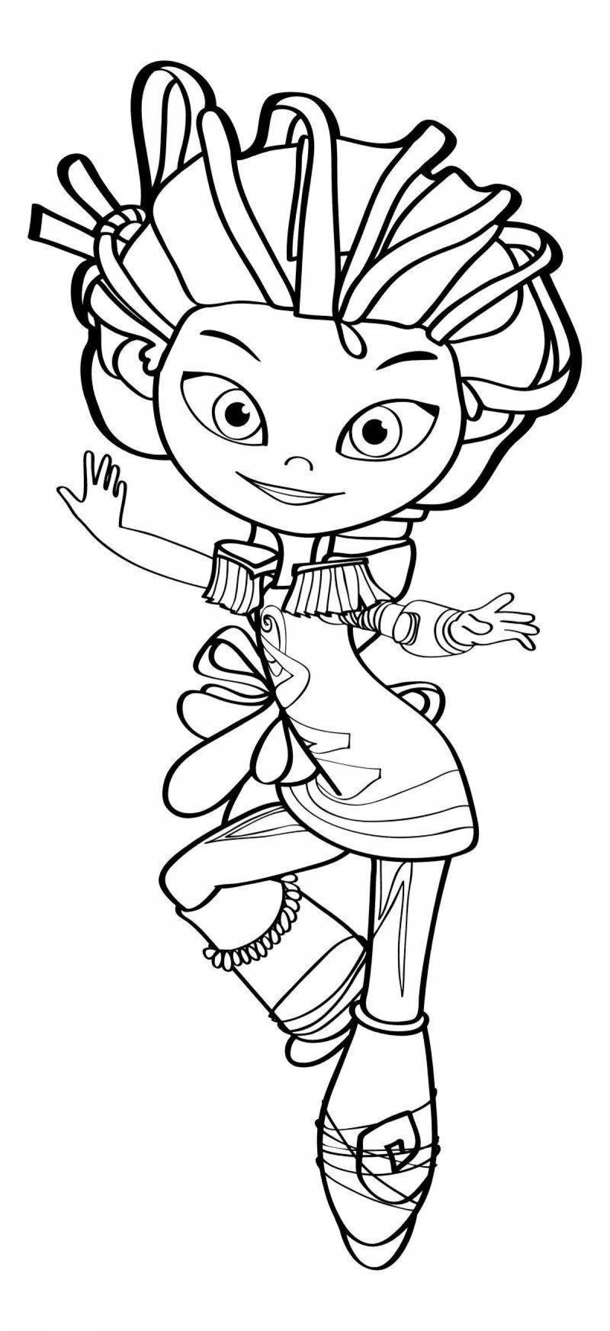 Exquisite coloring page turn on fairy patrol