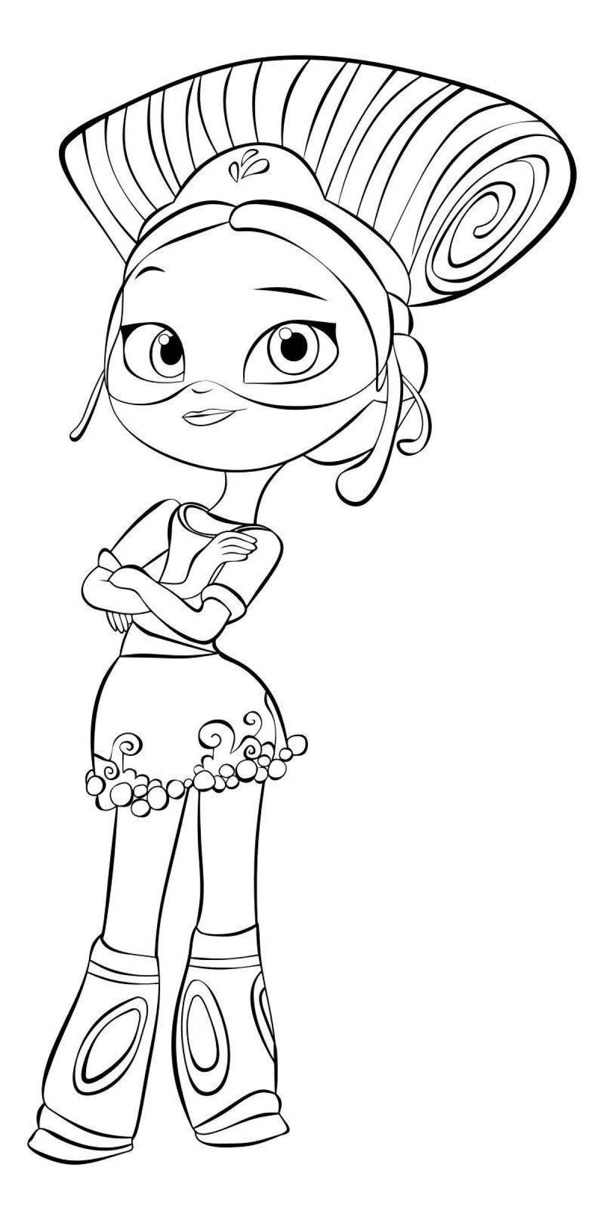 Exciting coloring page turn on the fairy patrol