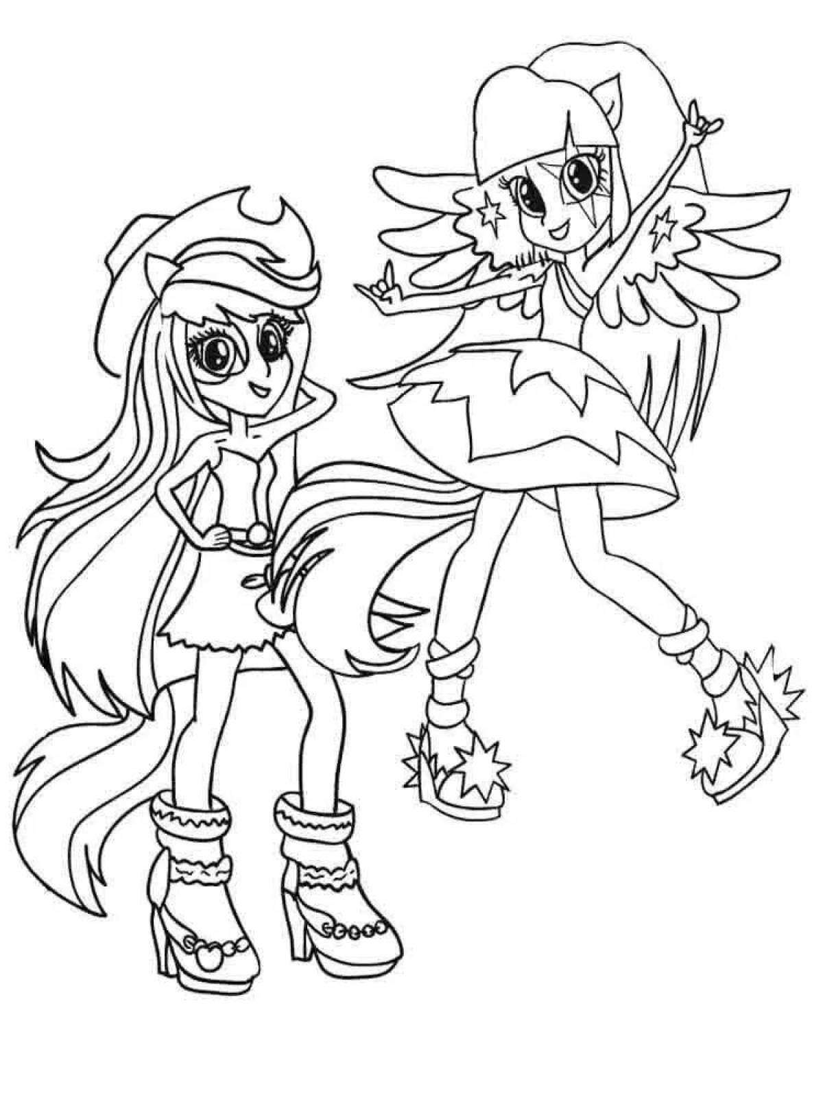 Sparkly malital pony girls