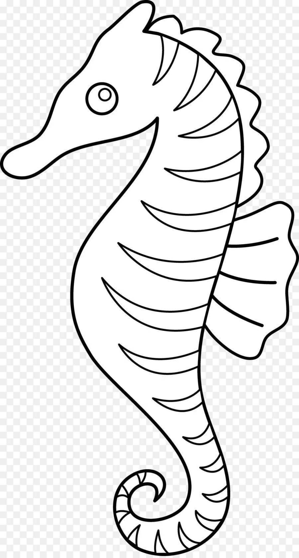 Amazing seahorse coloring pages for kids