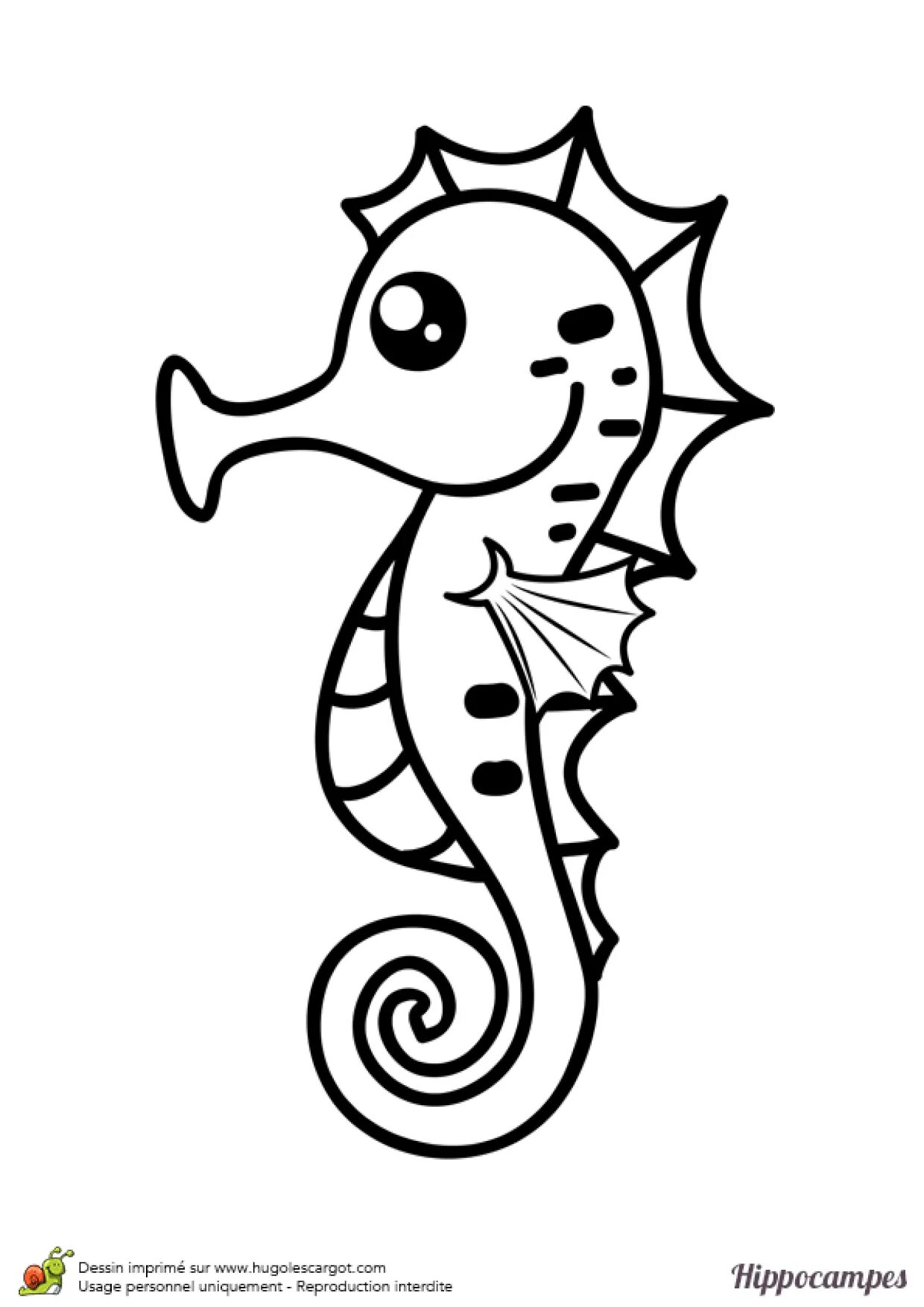 Sunny seahorse coloring book for kids