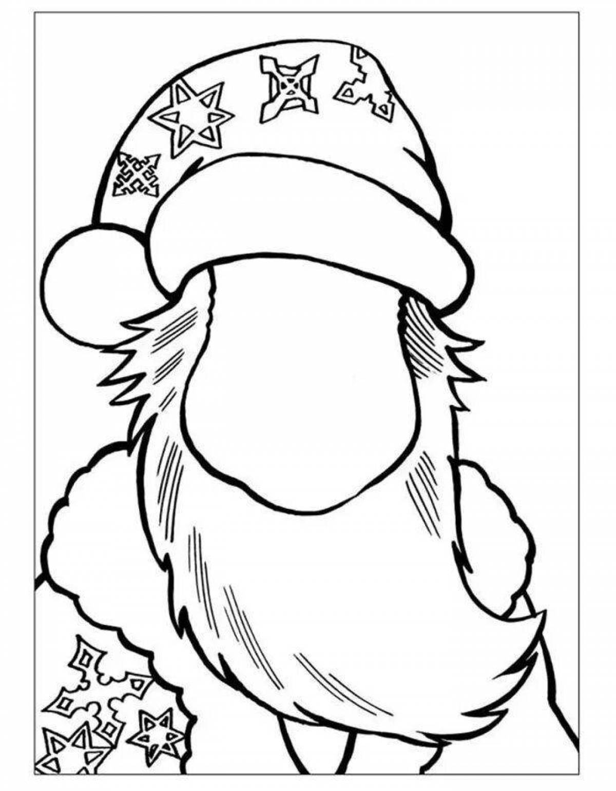 Animated santa claus coloring page