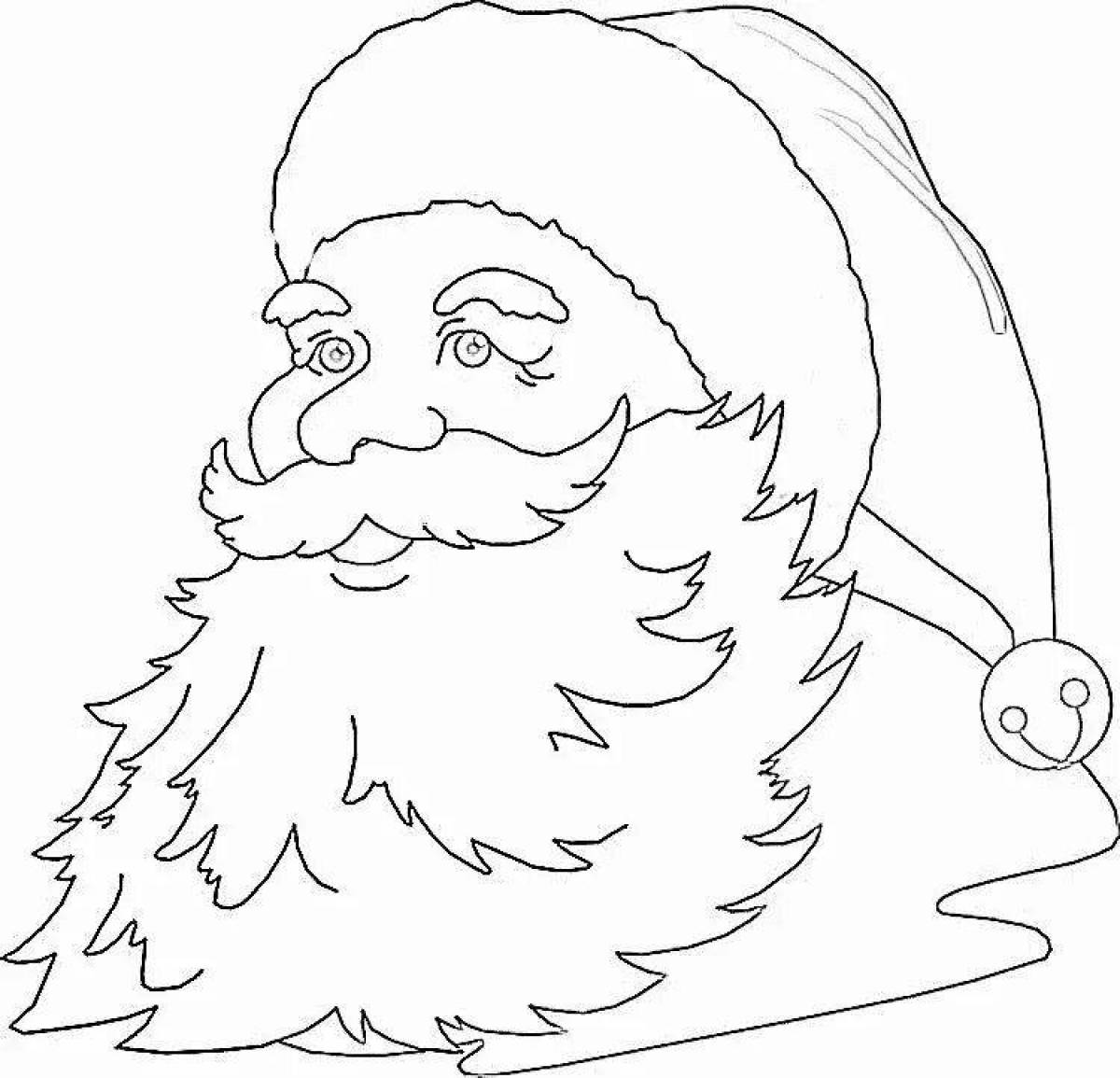 Coloring dashing santa claus