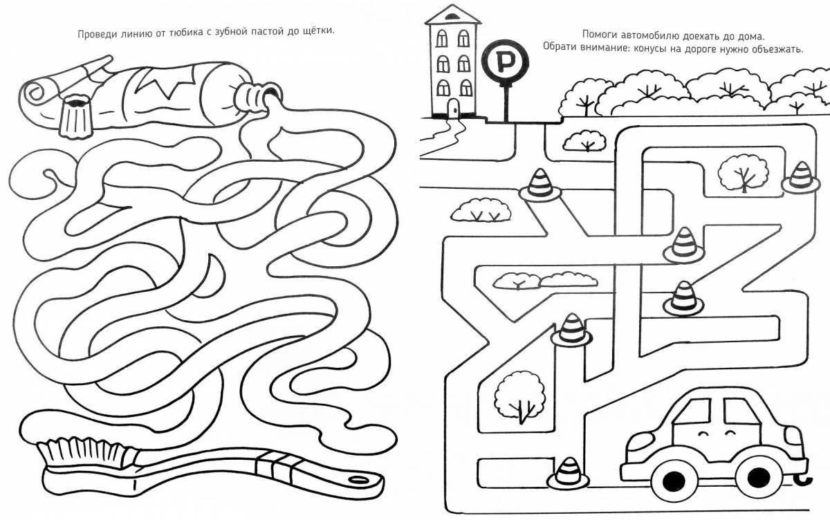 Intriguing coloring page 5 years of development