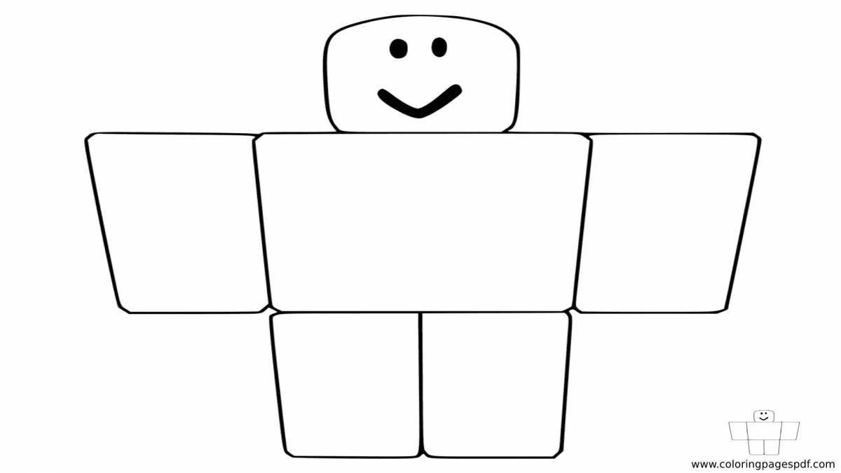 Playful roblox coloring page