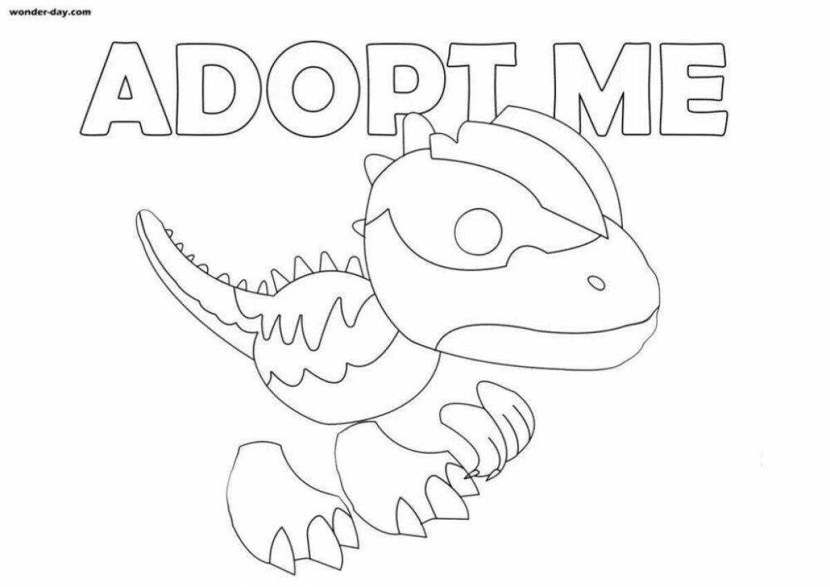 Playful adopt me pets coloring page