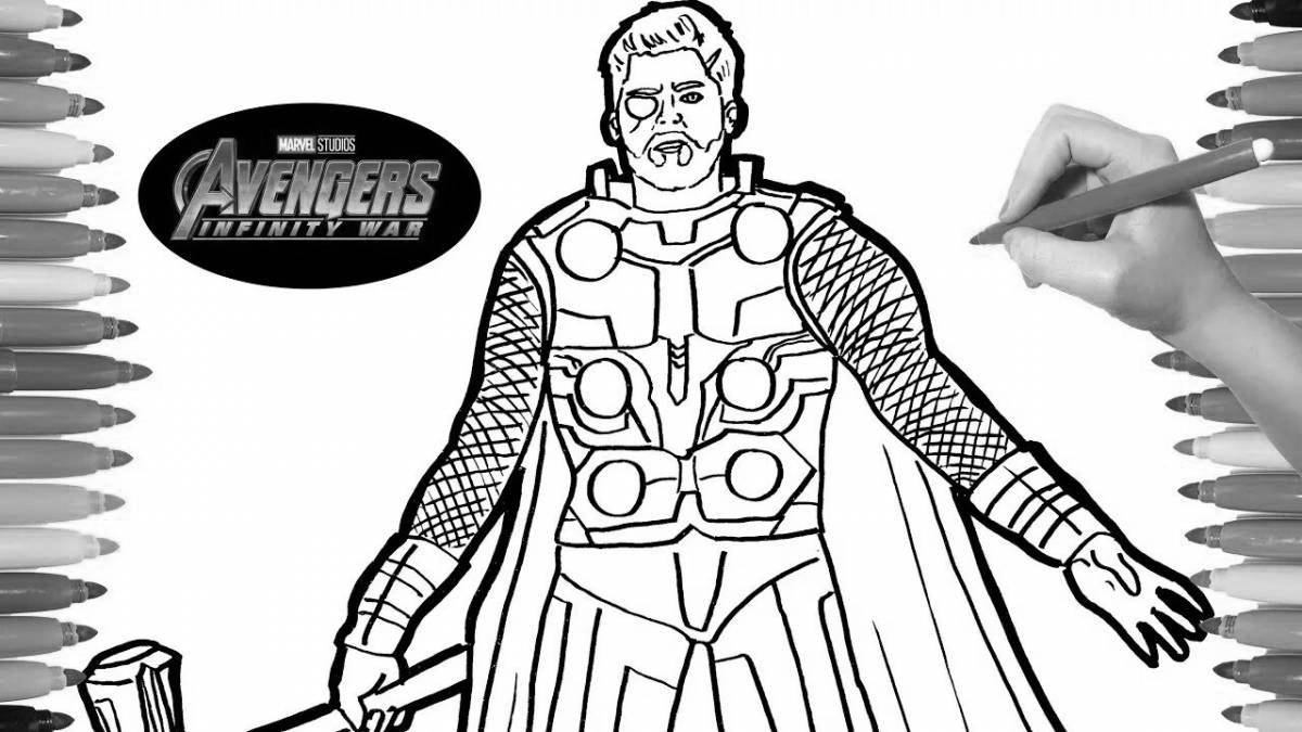Delicate Avengers: Infinity War Coloring Page