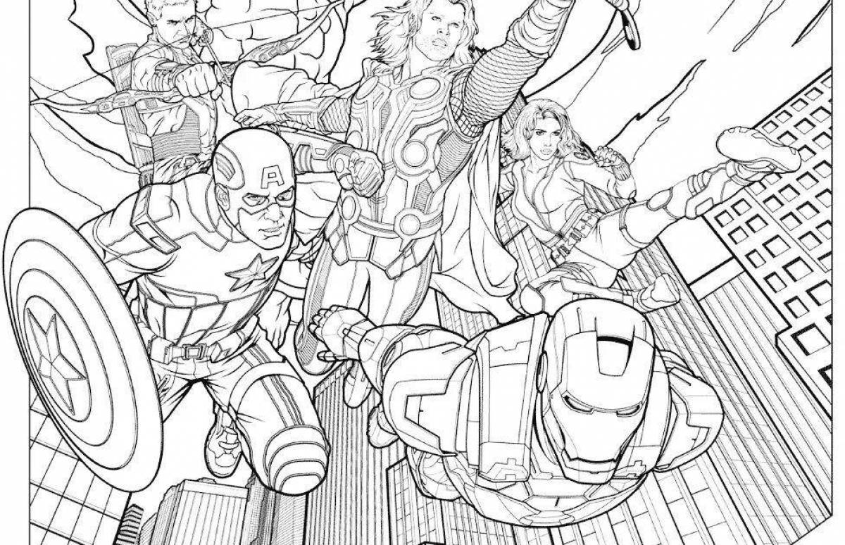Avengers Infinity War Glorious Coloring Page