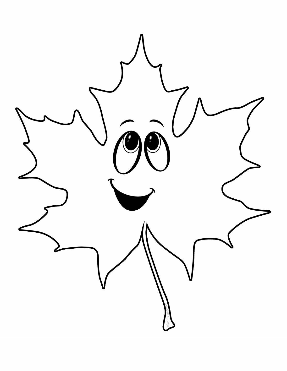 Fun maple leaf coloring book for kids