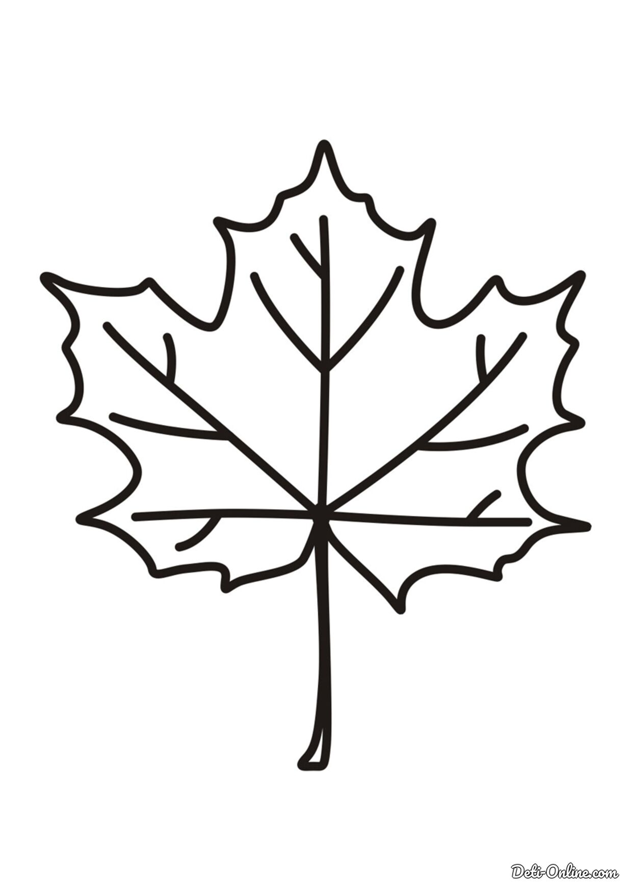 Maple leaf for children #6