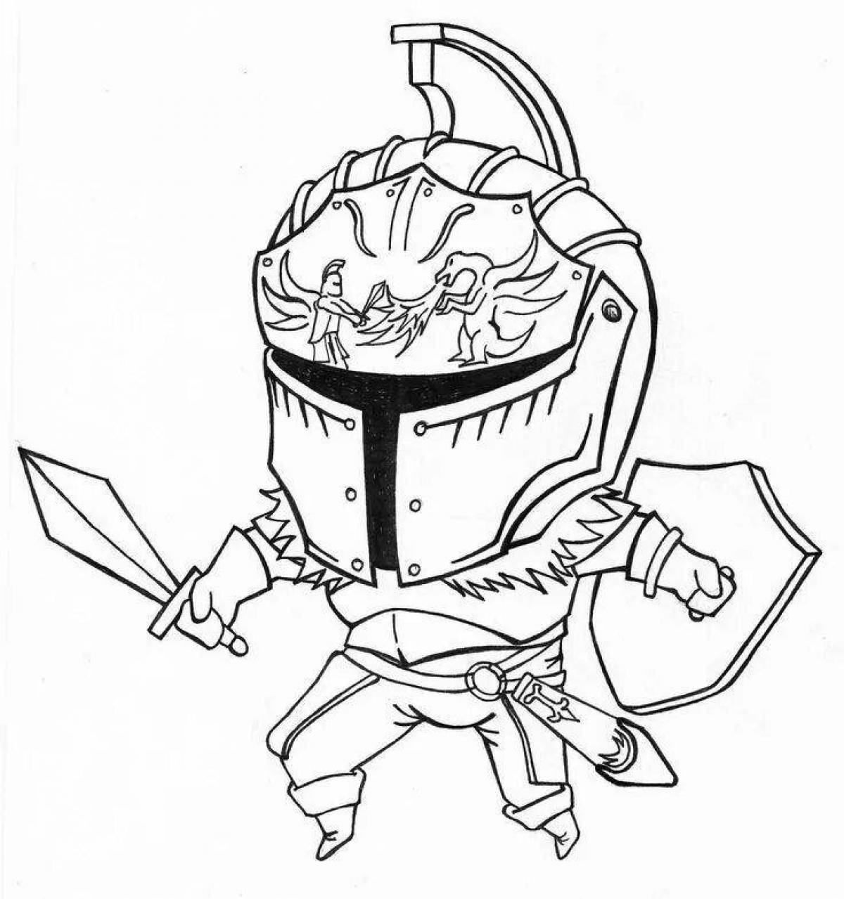Noble knight coloring book