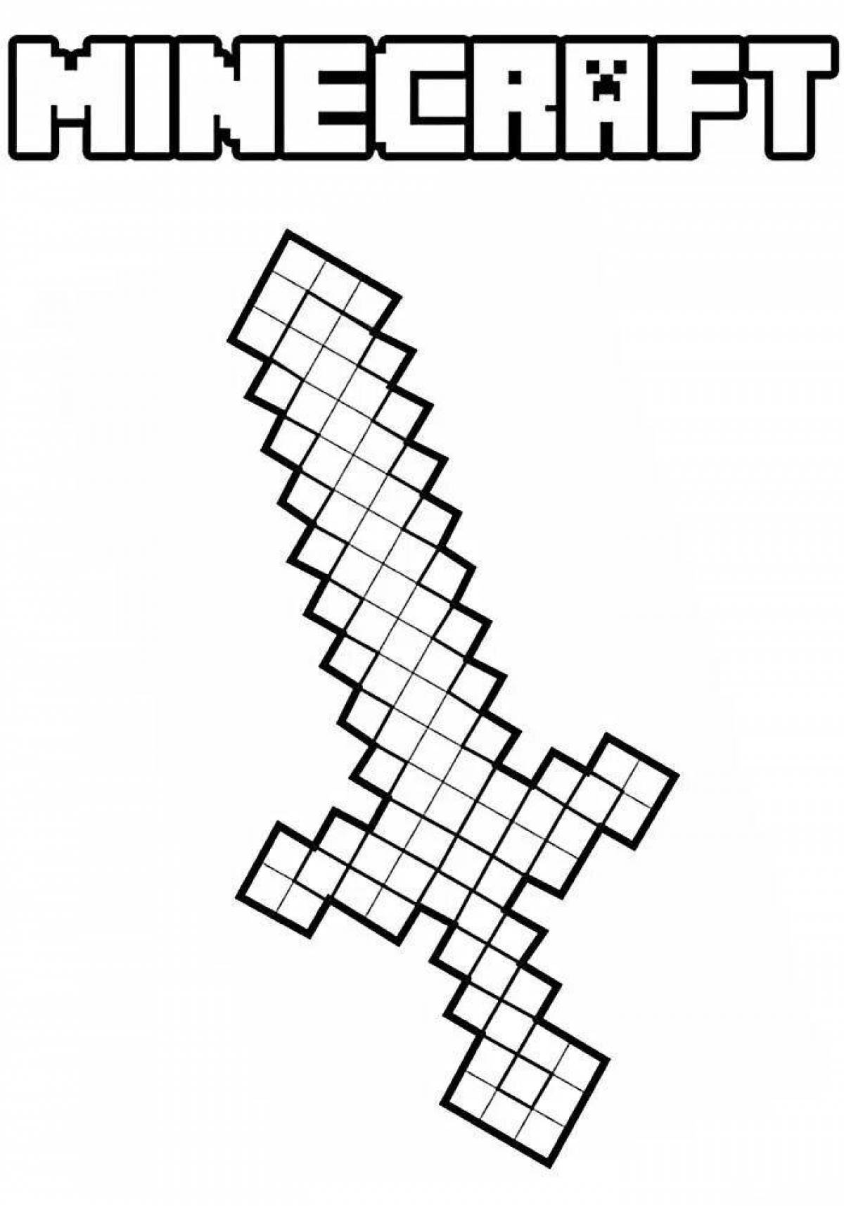 Fascinating minecraft diamond coloring page