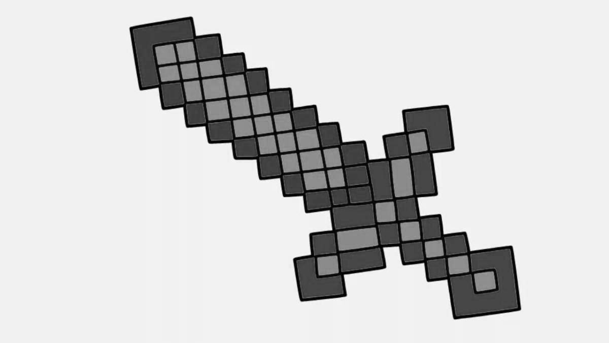 Lovely minecraft diamond coloring page