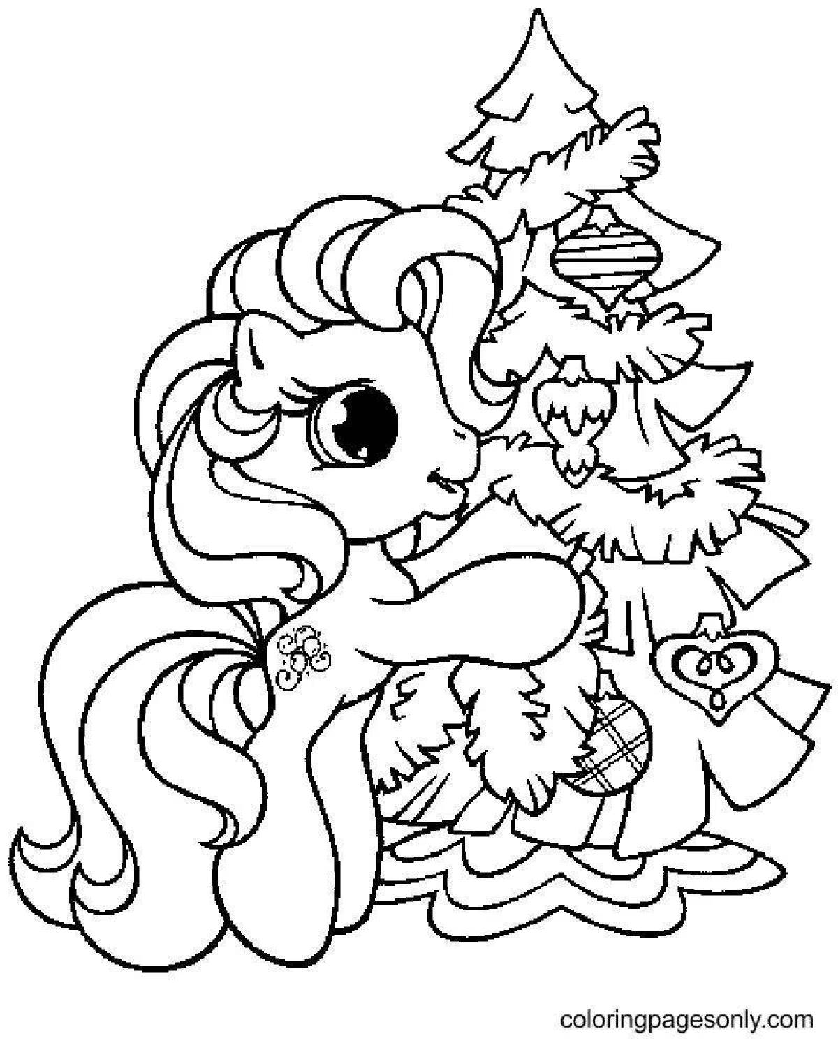 Luminous Christmas coloring book for girls