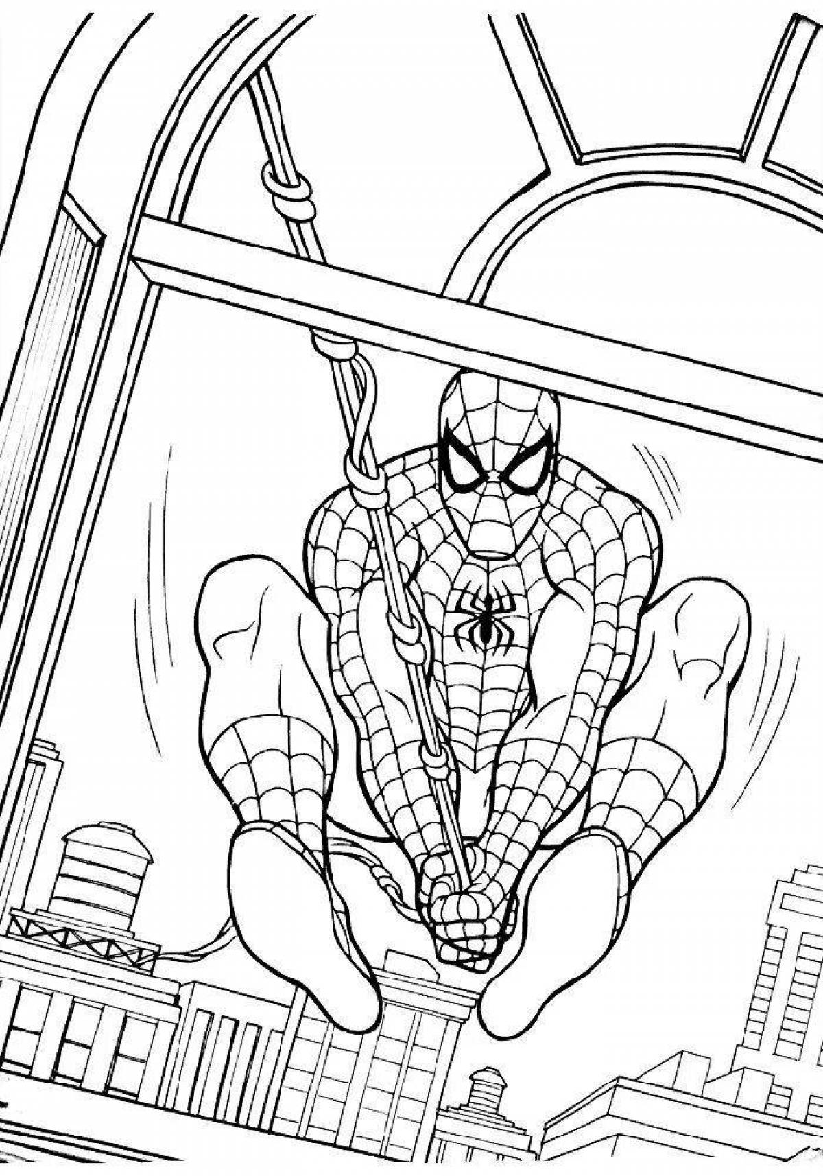 Spider-man glitter coloring book