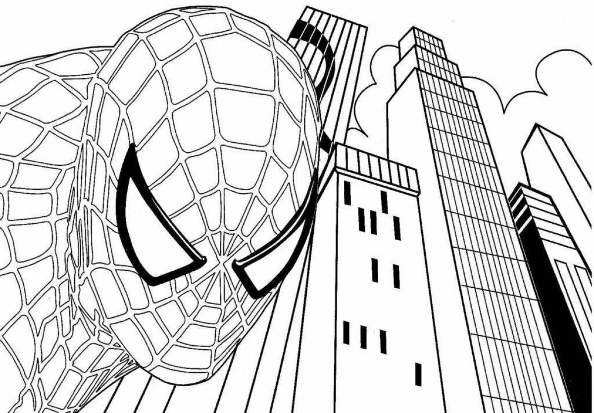 Sparkly Spider-Man coloring page