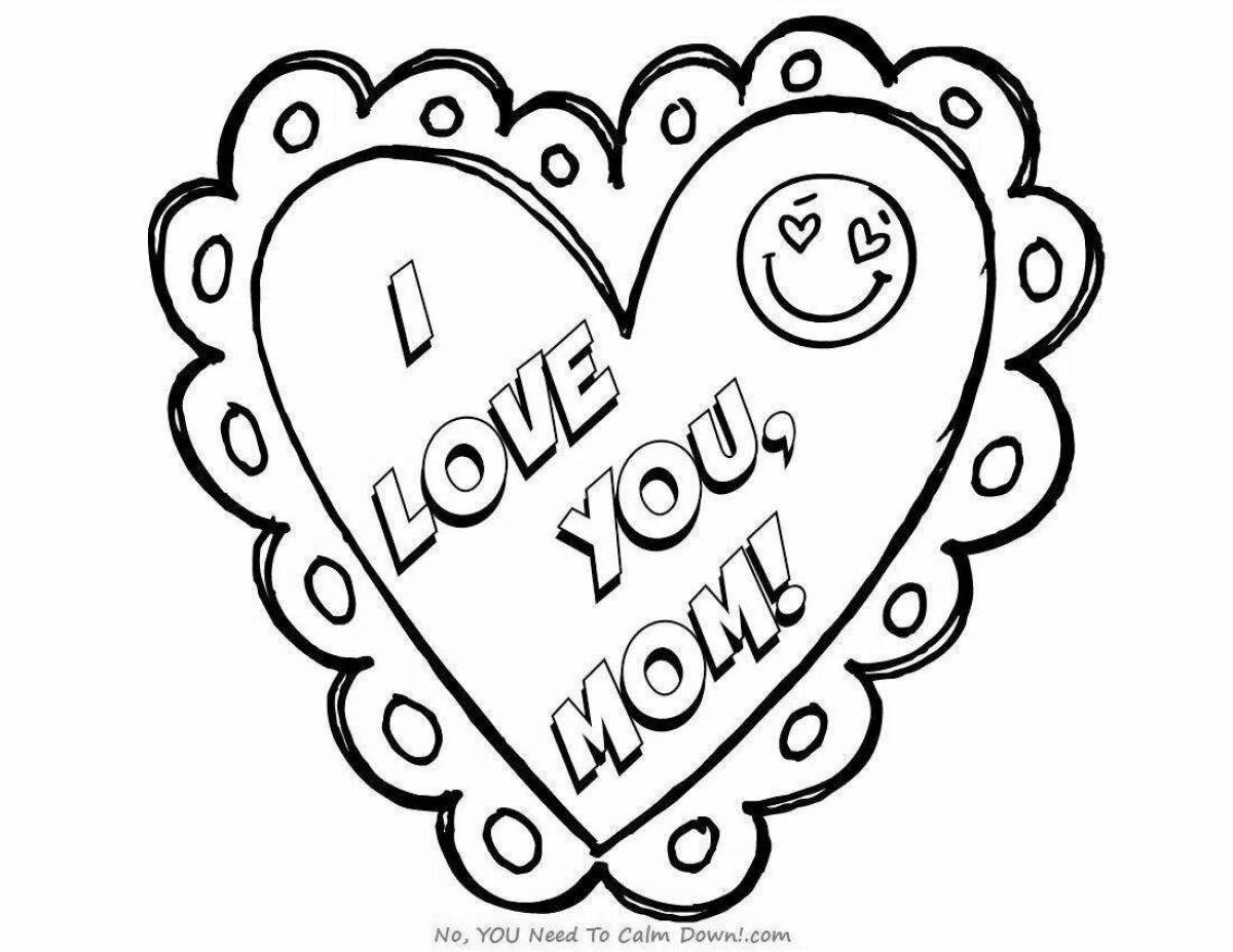 I'm glad I love you coloring page