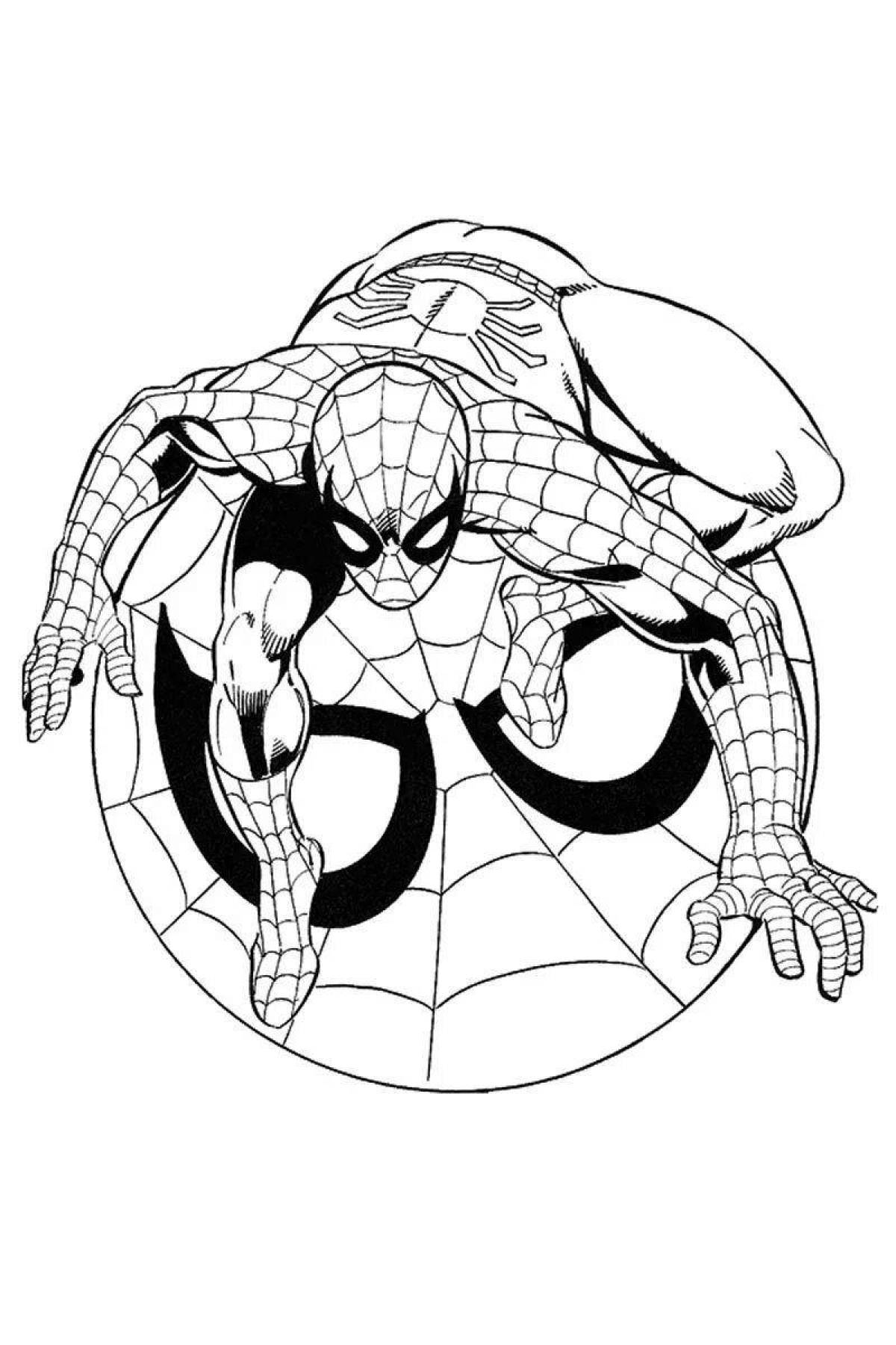 Spider-man glitter drawing