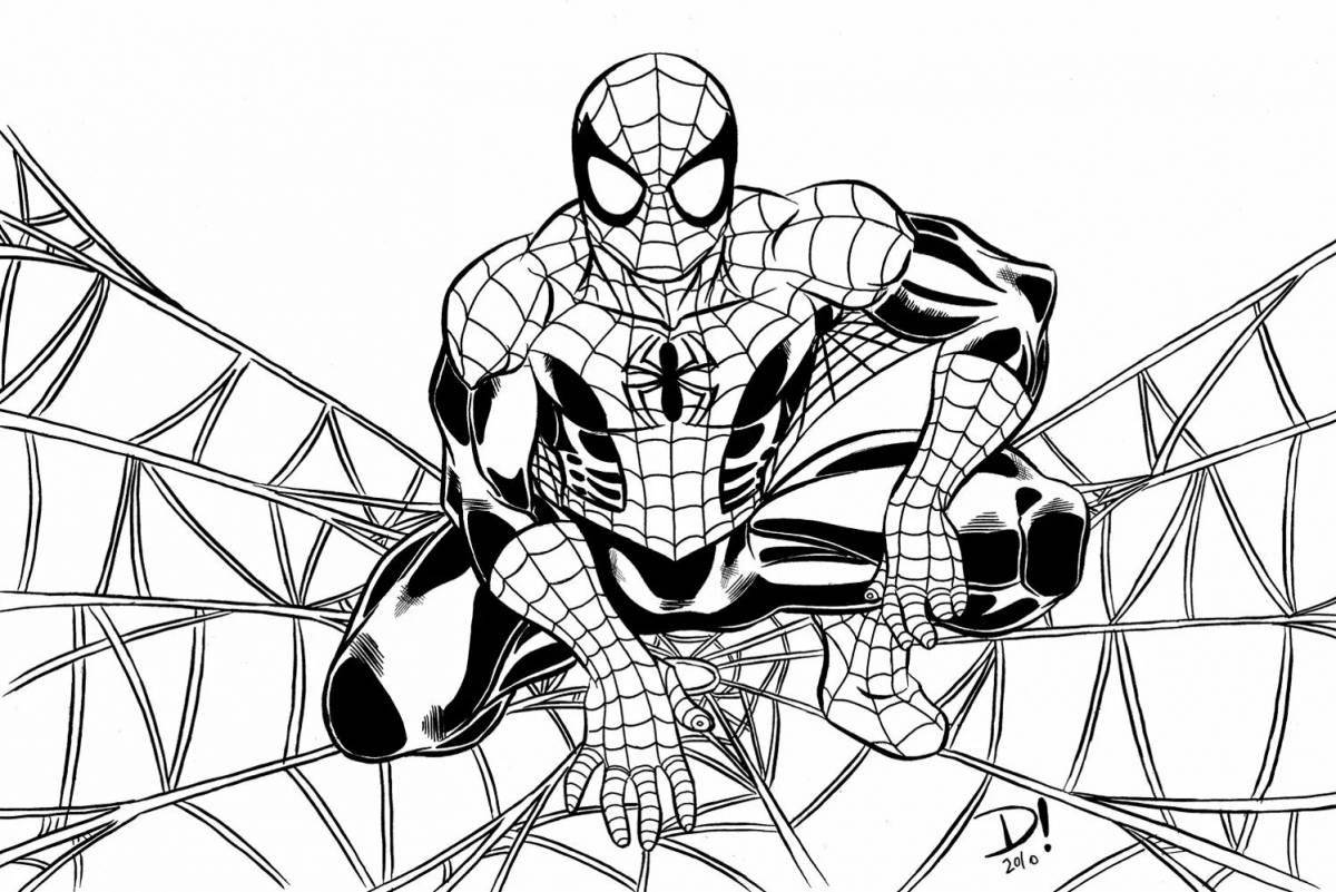 Tempting drawing of Spiderman