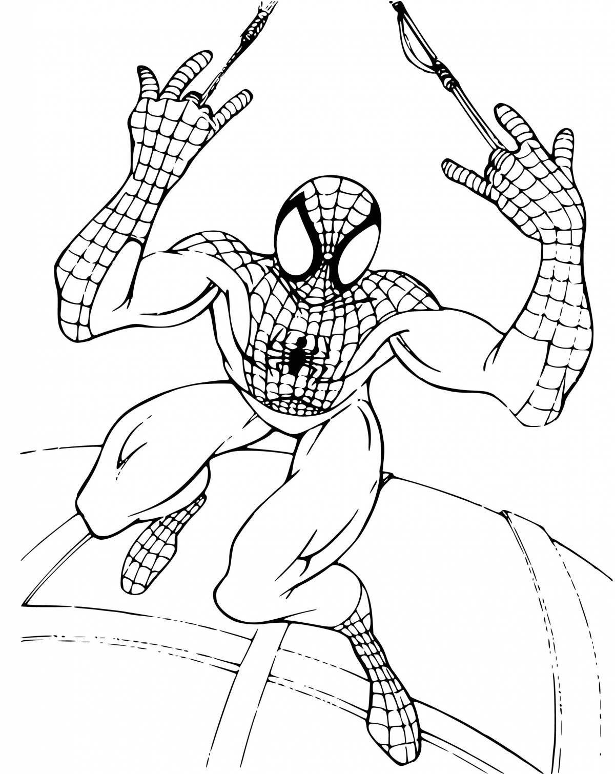 Monumental drawing of Spiderman