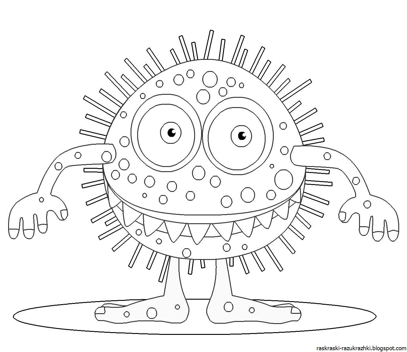 Coloring book insightful microbes and bacteria