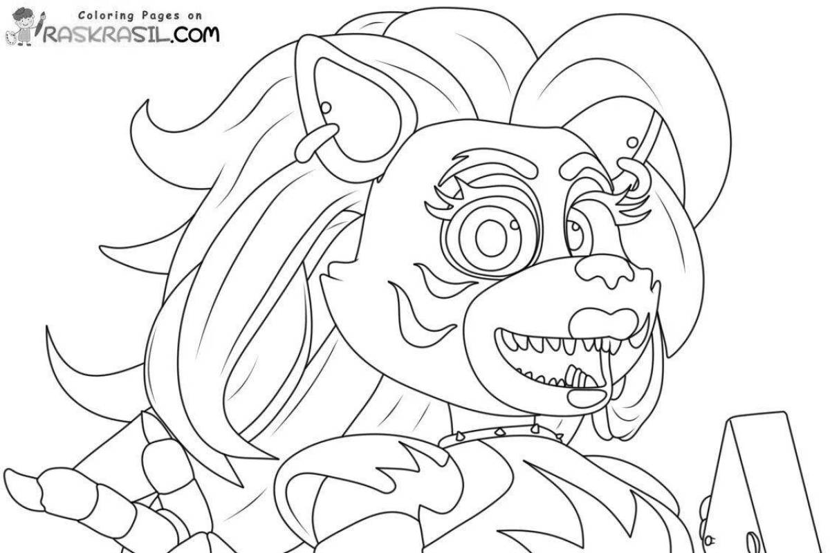 Awesome glam rock bonnie coloring page