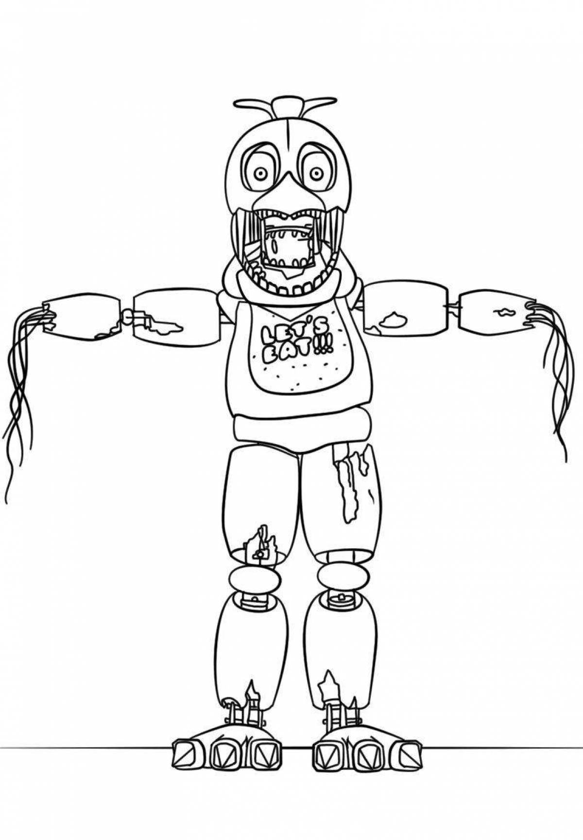 Statley glam rock bonnie coloring page