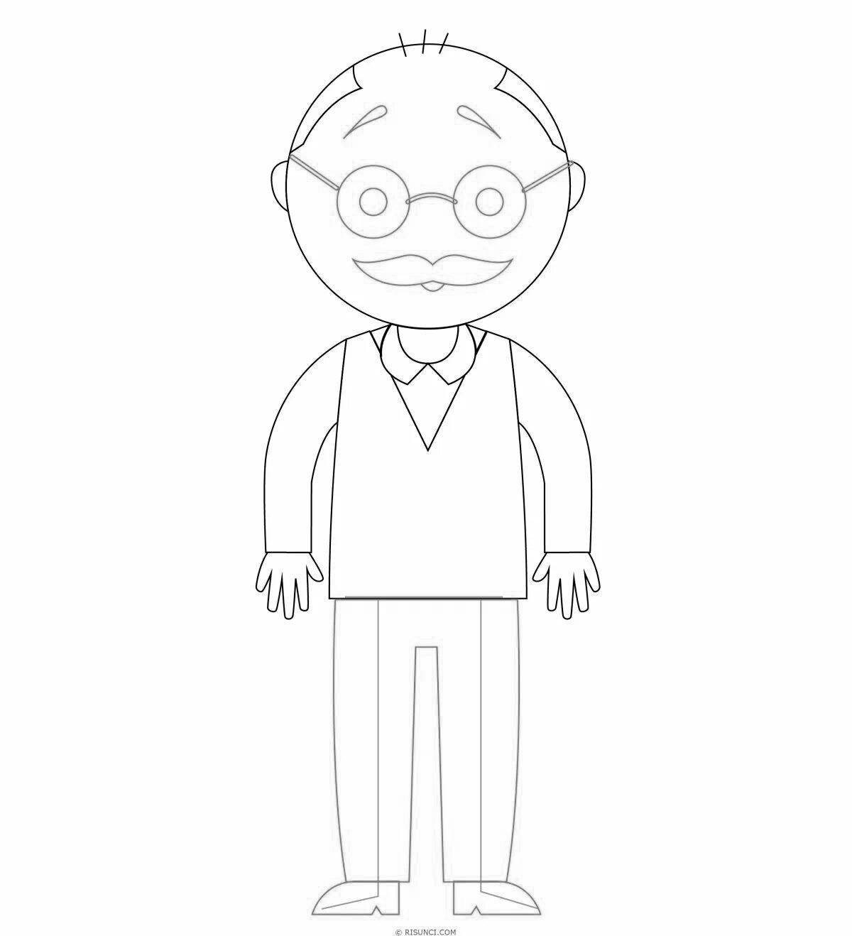 Photo Charming grandpa with long legs