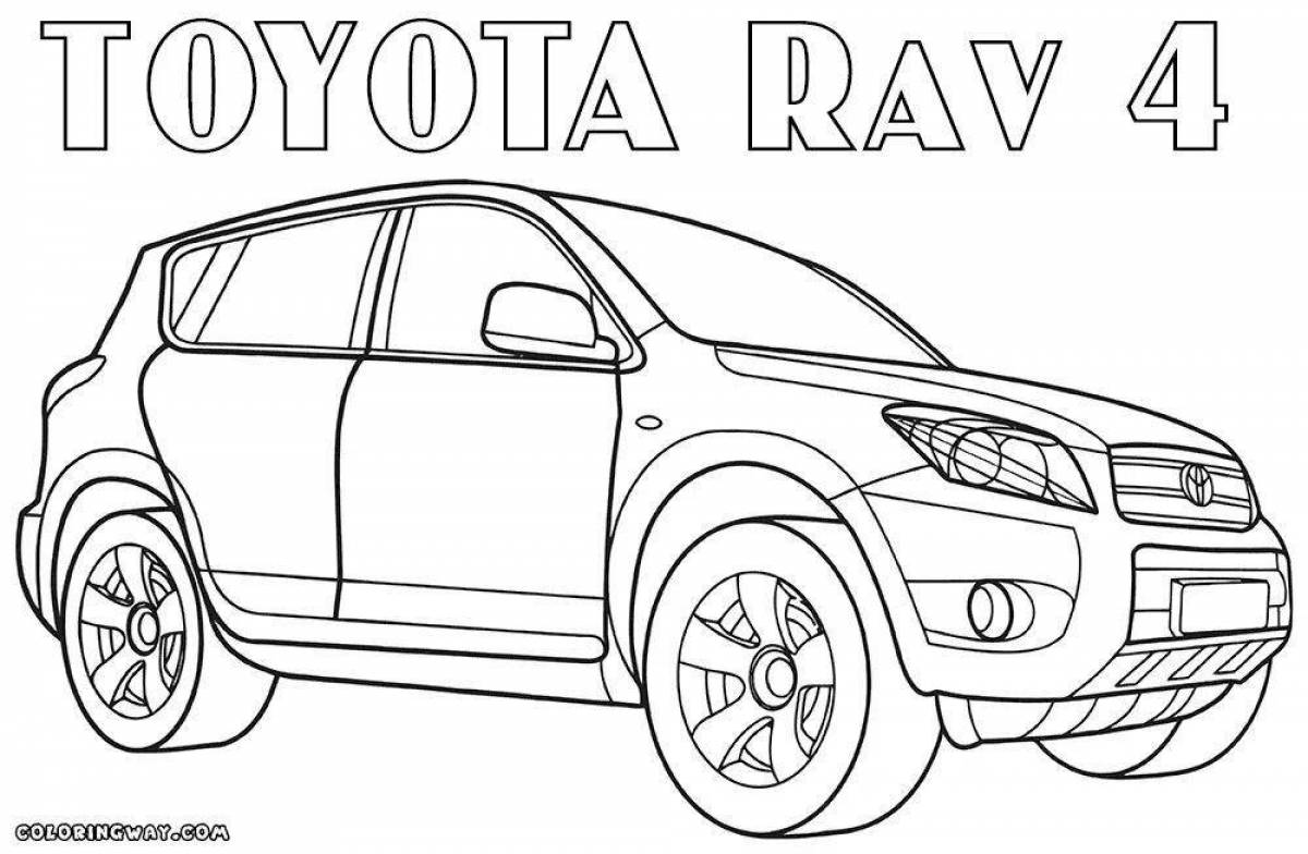 Toyota rav 4 colorful coloring