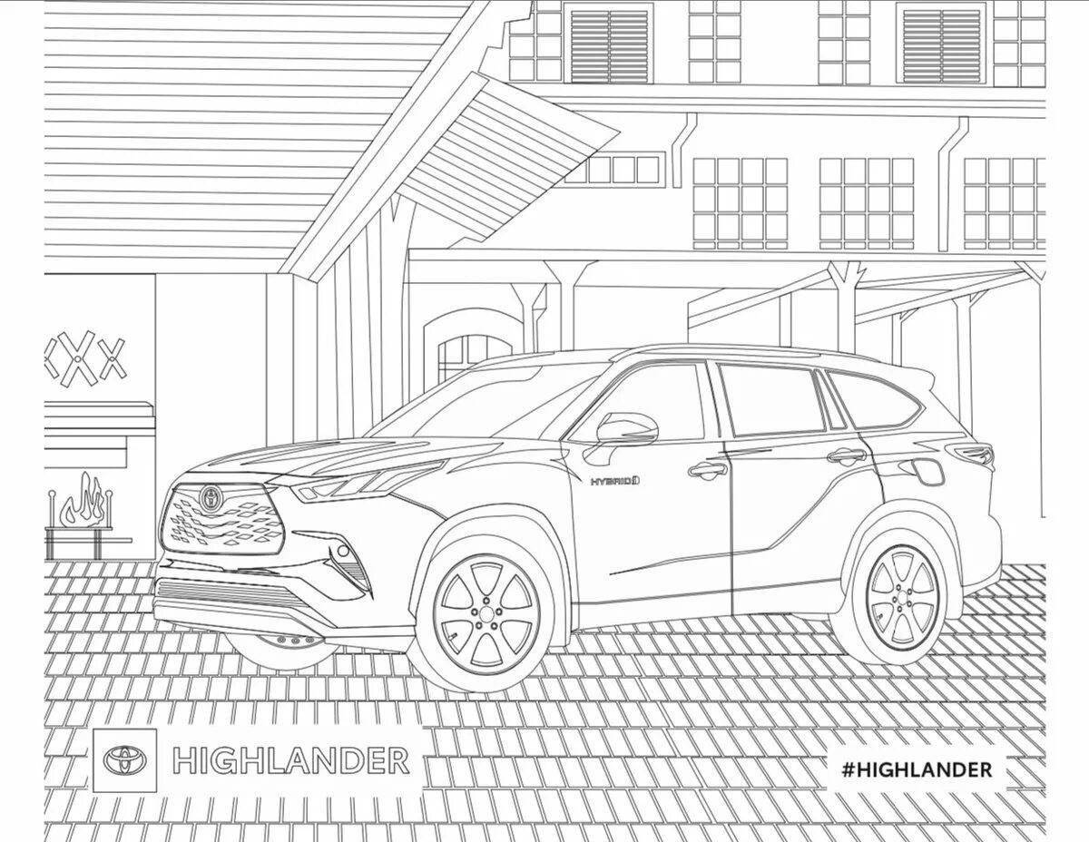 Toyota rav 4 awesome coloring book