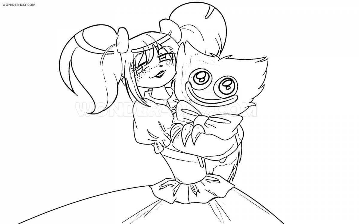 Раскраска Очаровательная раскраска poppy play time