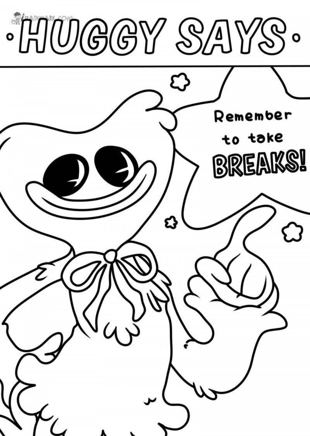 Coloring page adorable poppy play time