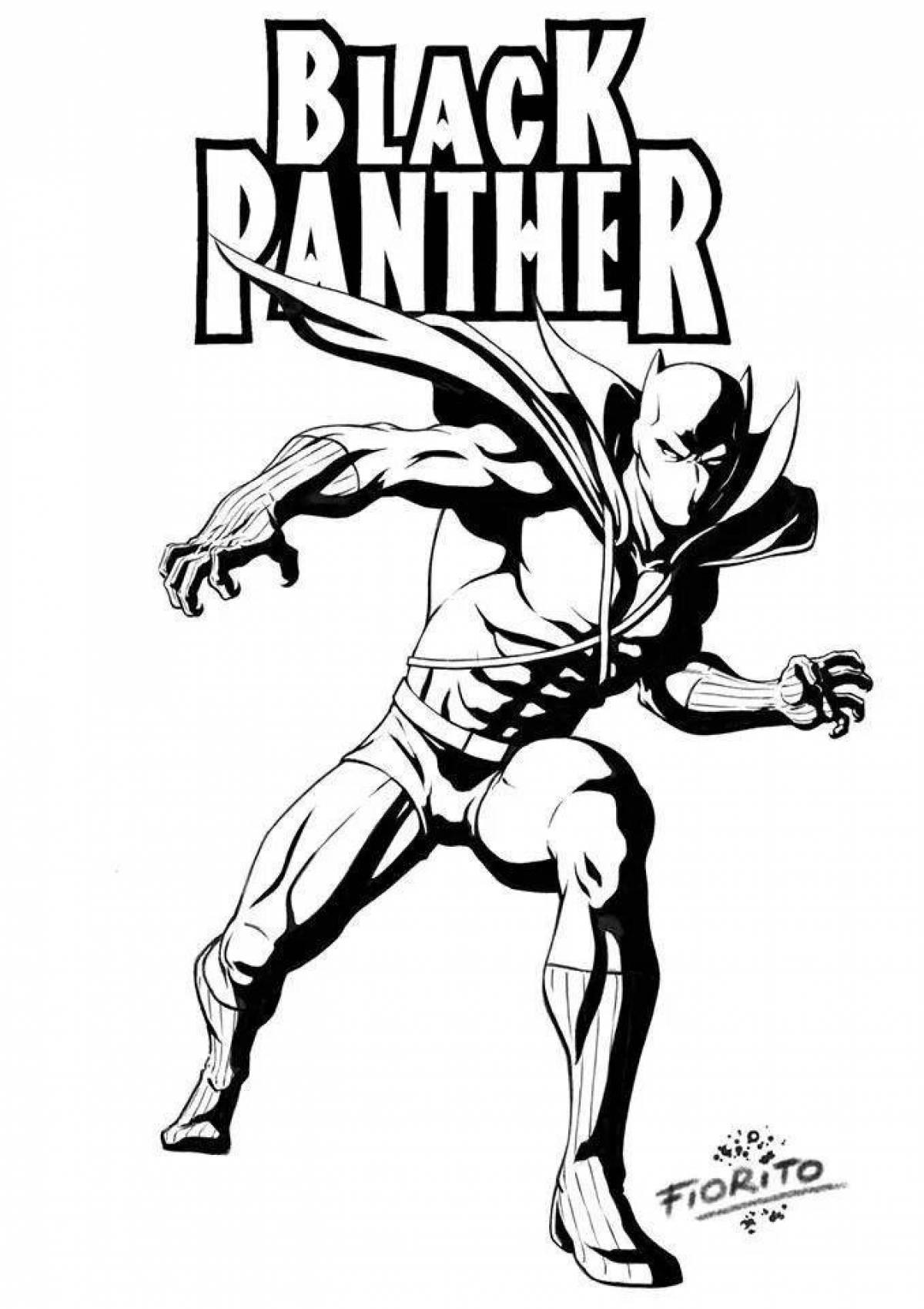 Marvel black panther shining coloring book