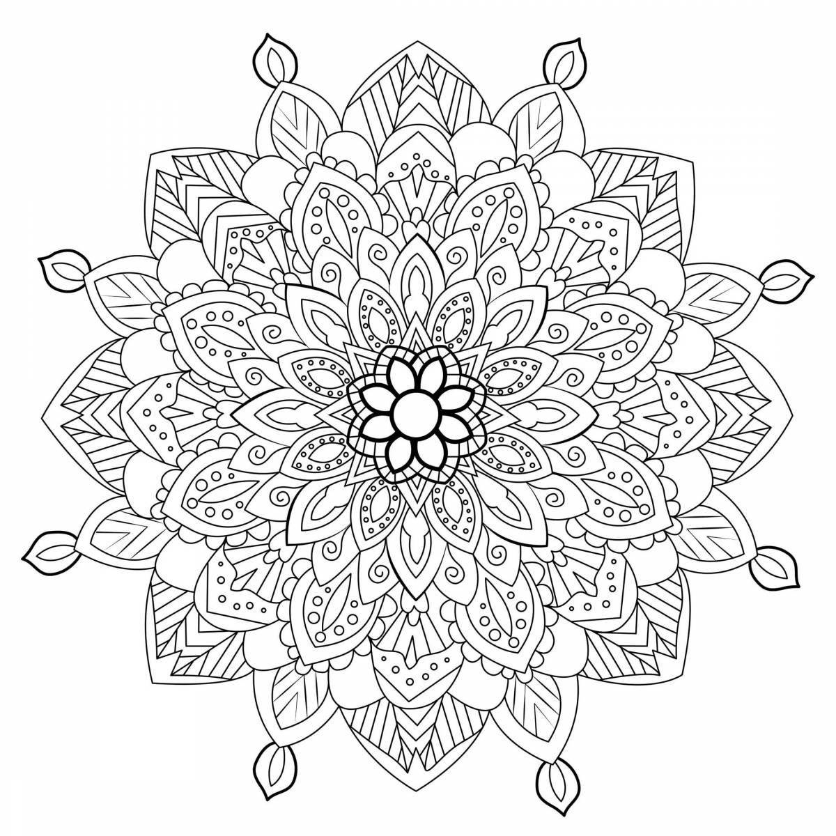 Elegant mandala coloring book for adults