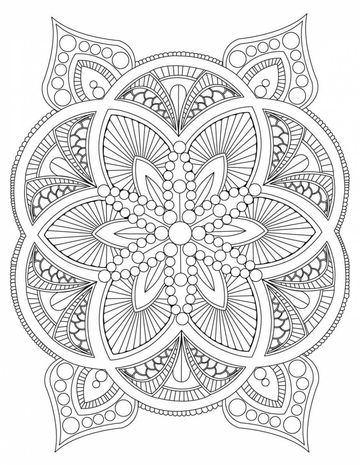 Exuberant mandala coloring book for adults