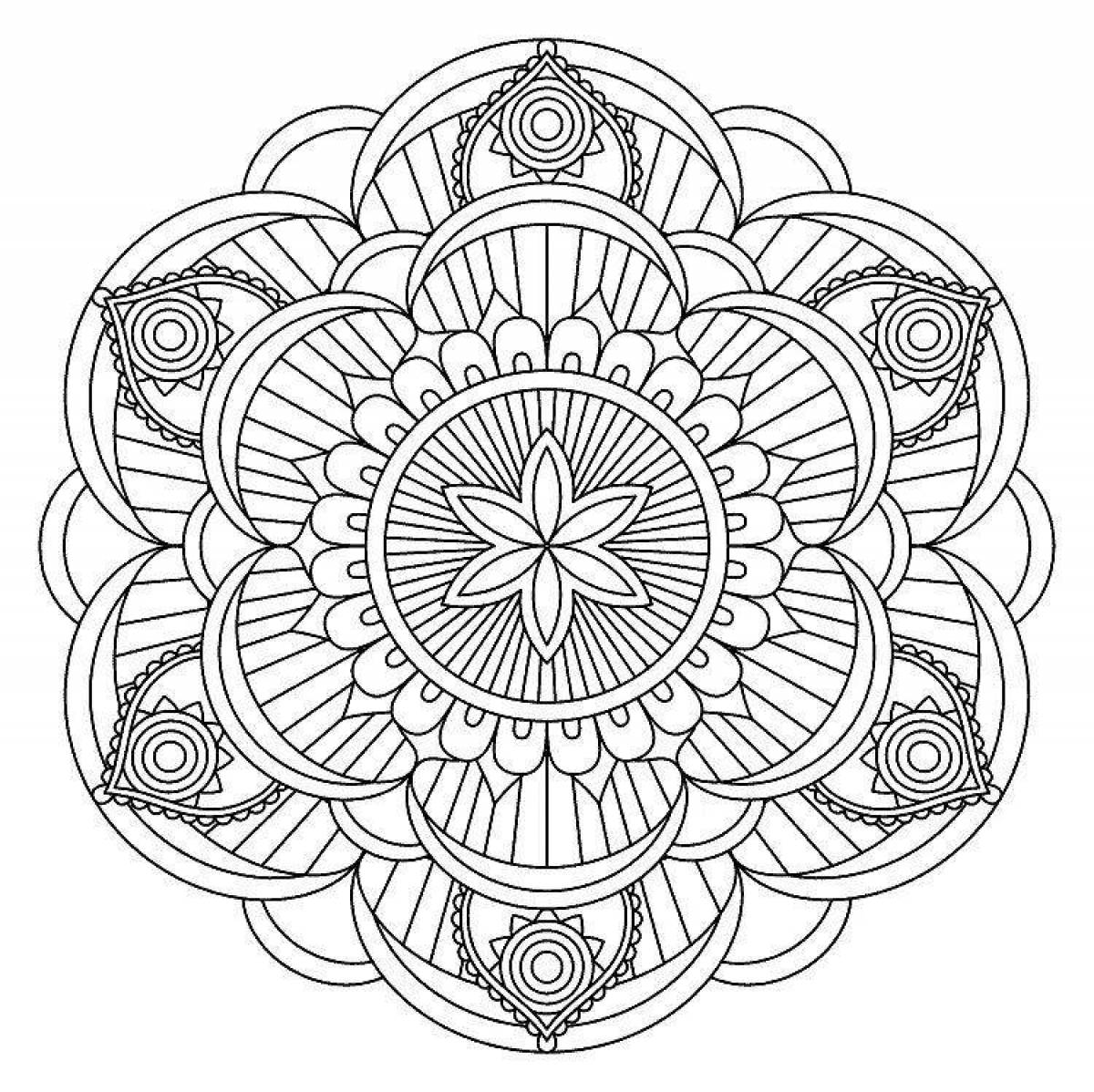 Exotic mandala coloring book for adults