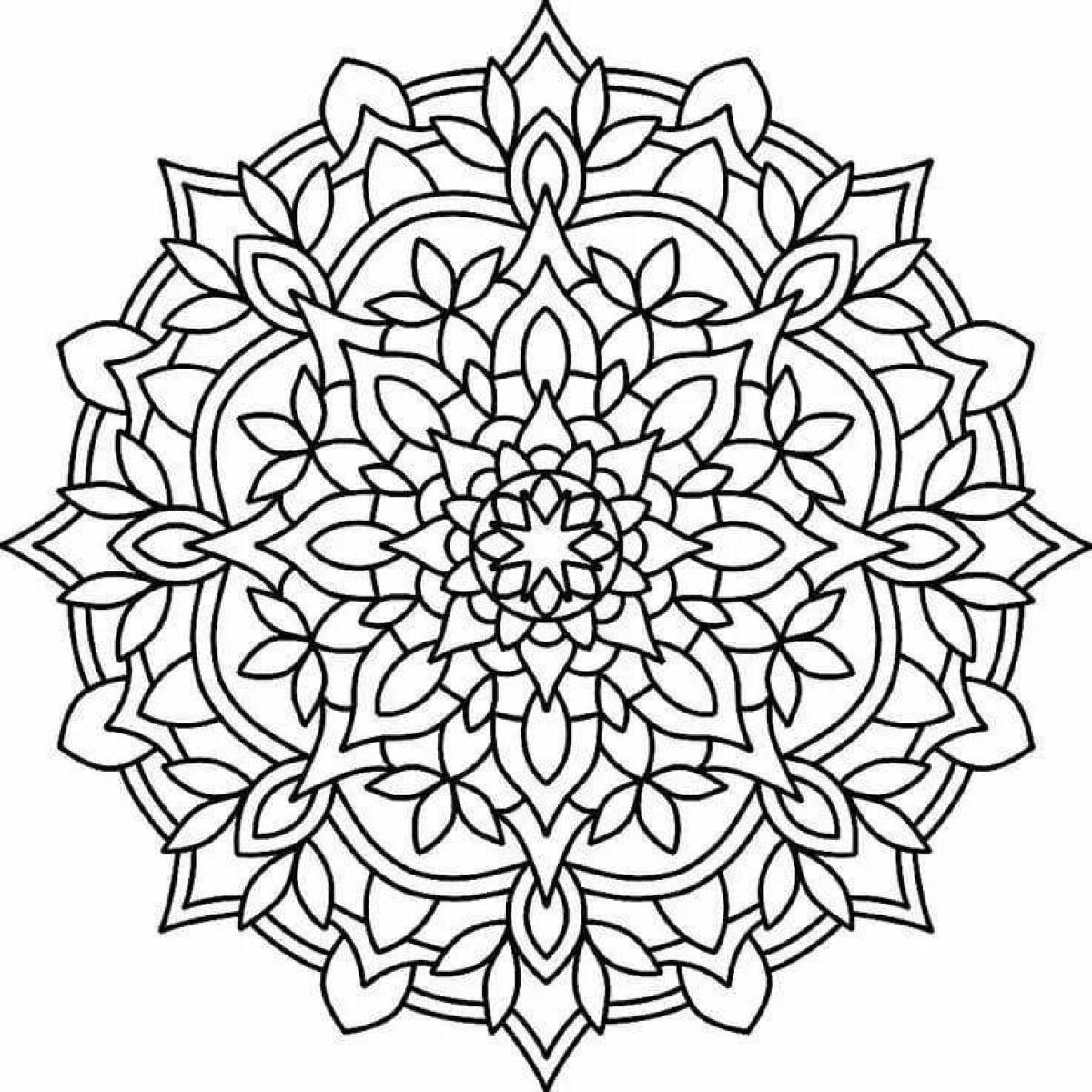 Royal coloring mandala for adults