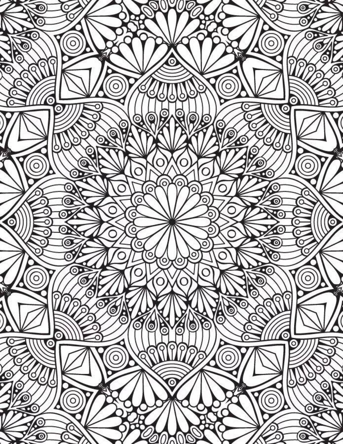 Grand coloring mandala for adults