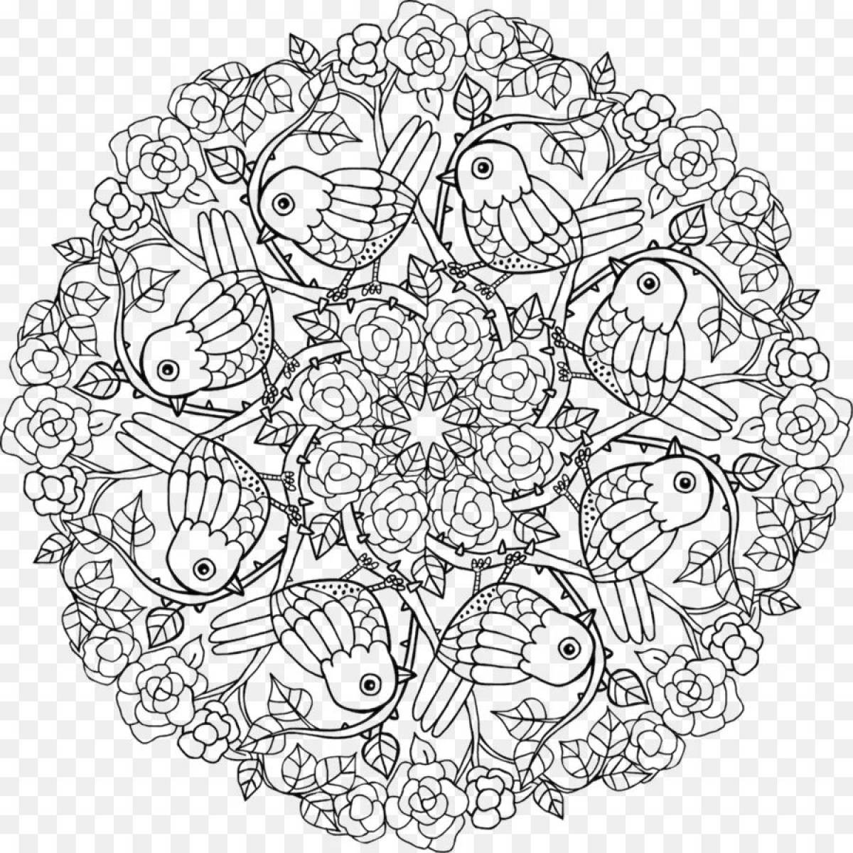 Luminous mandala coloring book for adults