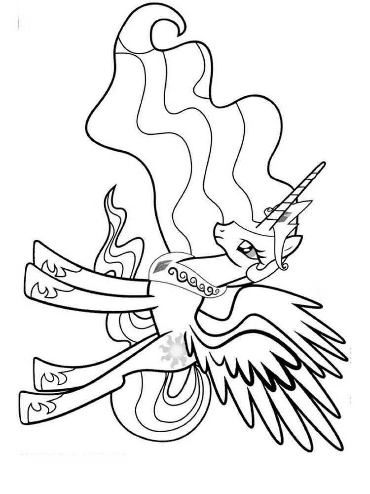 Celestia and the moon dazzling coloring book