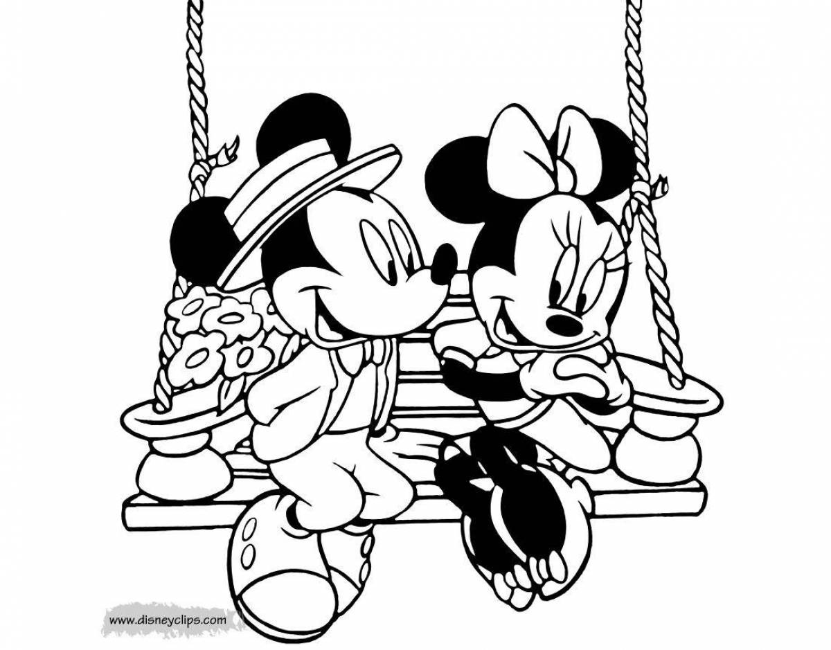 Exquisite coloring mickey and mini